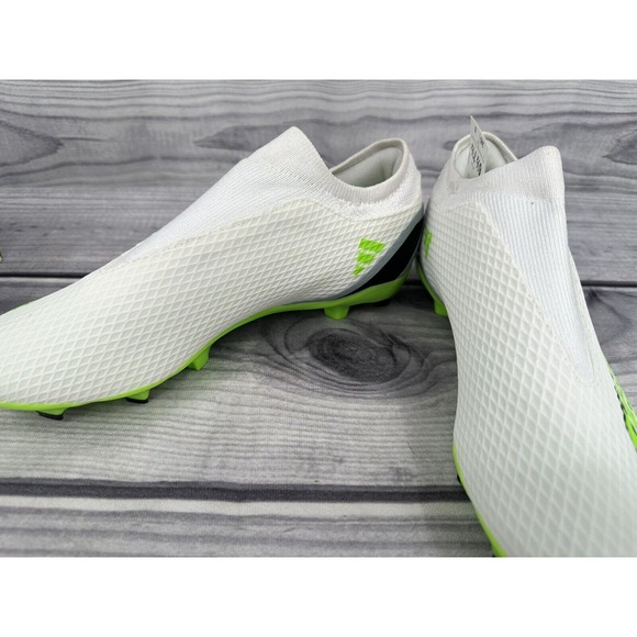 ADIDAS X SPEEDPORTAL .3  LL FG SOCCER CLEATS Men's 6.5 / WOMEN'S 7.5 WHITE/GREEN - Picture 7 of 8
